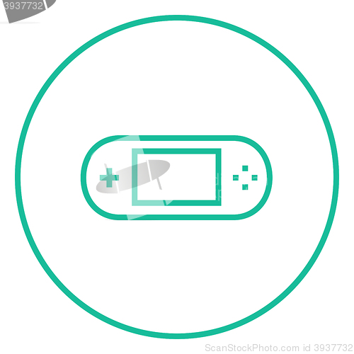 Image of Game console gadget line icon.