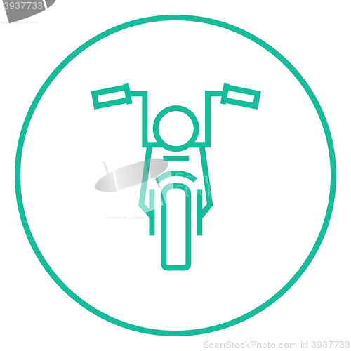 Image of Motorcycle line icon.