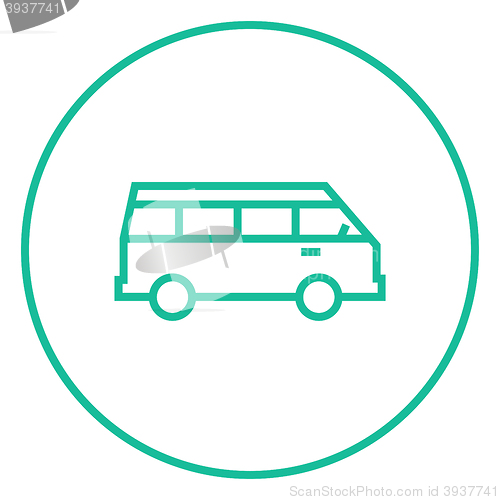 Image of Minibus line icon.