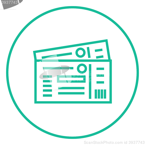 Image of Tickets line icon.