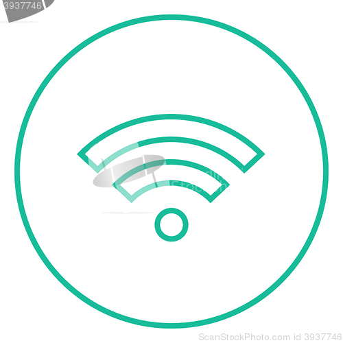 Image of Wifi sign line icon.