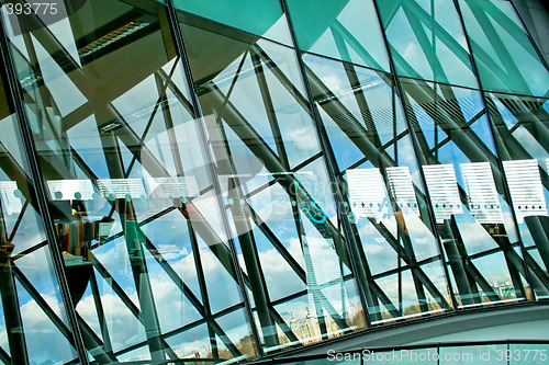 Image of Abstract office reflection