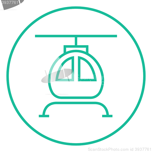 Image of Helicopter line icon.