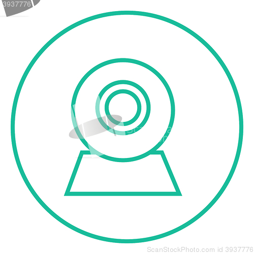 Image of Web camera line icon.