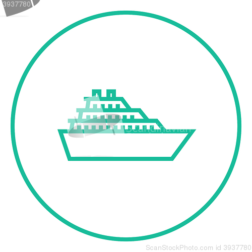 Image of Cruise ship line icon.