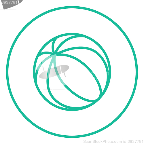 Image of Beach ball line icon.
