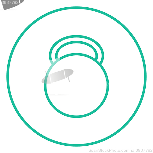 Image of Kettlebell line icon.