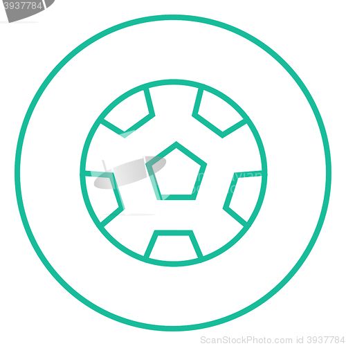 Image of Soccer ball line icon.