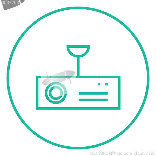 Image of Digital projector line icon.