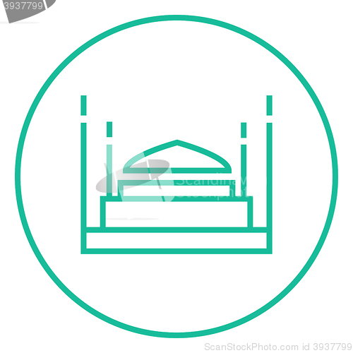 Image of Taj Mahal line icon.