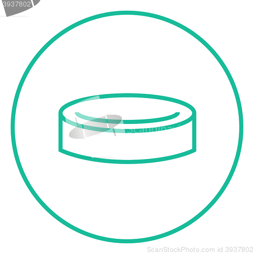 Image of Hockey puck line icon.