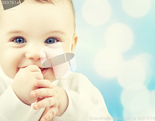 Image of portrait of adorable baby