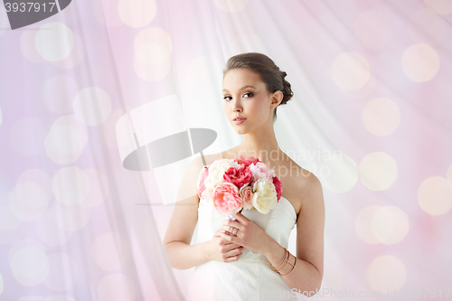 Image of beautiful asian woman with flower and jewelry