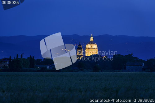 Image of Illuminated Basilica di Santa Maria degli Angeli