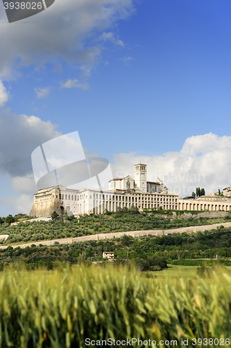 Image of Cityscape Assisi basilica and monastery 