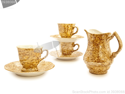 Image of Coffee Cups And Cream Jug 