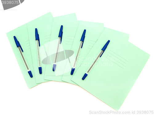 Image of Exercise Books With Ballpoints