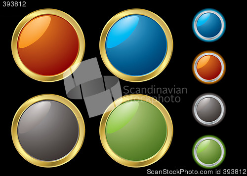 Image of metal rim buttons