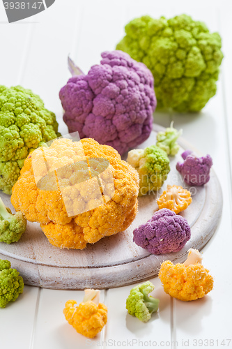 Image of Assortment of organic cauliflower 