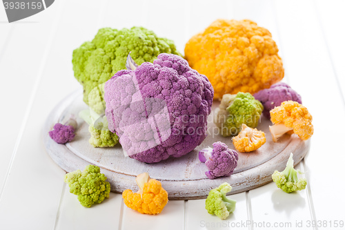Image of Assortment of organic cauliflower 