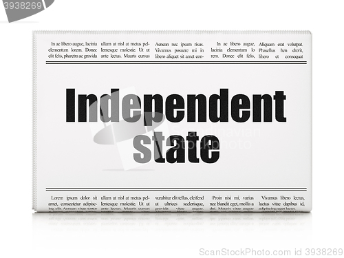 Image of Politics concept: newspaper headline Independent State