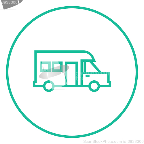 Image of Motorhome line icon.