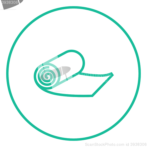 Image of Camping carpet line icon.