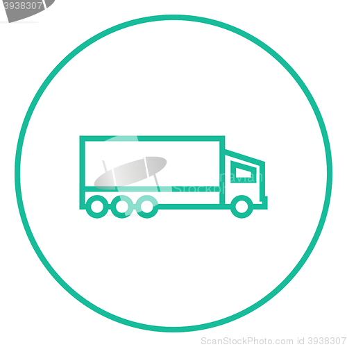 Image of Delivery truck line icon.