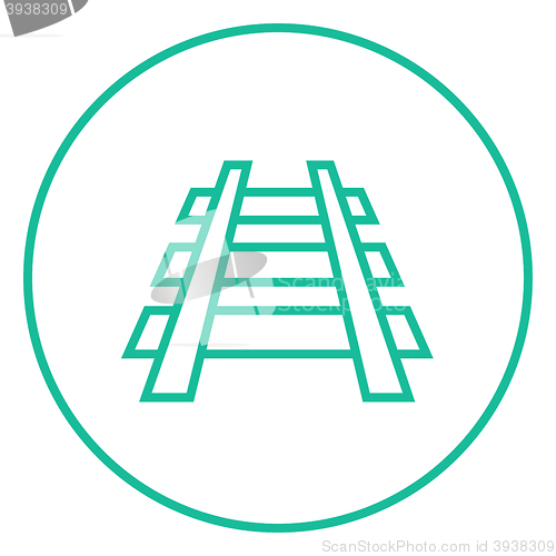 Image of Railway track line icon.