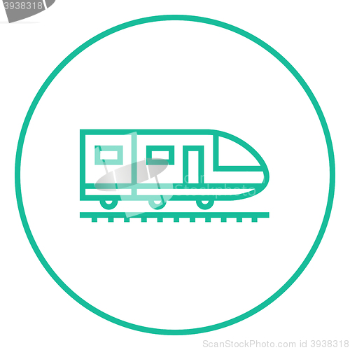 Image of Modern high speed train line icon.