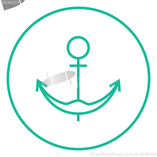 Image of Anchor line icon.