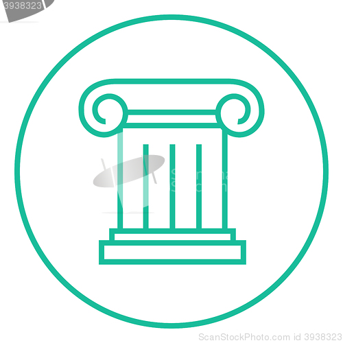 Image of Ancient column line icon.