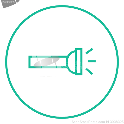 Image of Flashlight line icon.