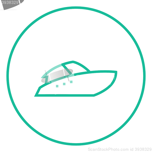 Image of Speedboat line icon.