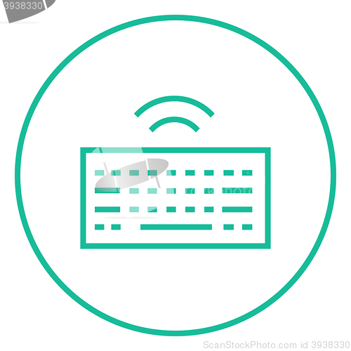 Image of Wireless keyboard line icon.