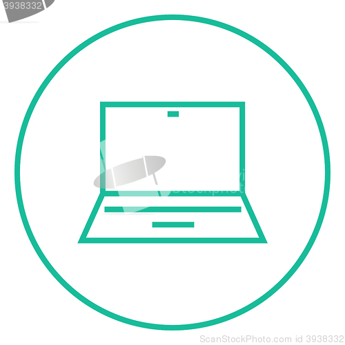 Image of Laptop line icon.