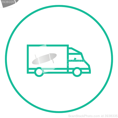 Image of Delivery truck line icon.