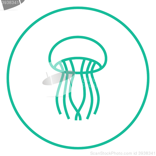 Image of Jellyfish line icon.