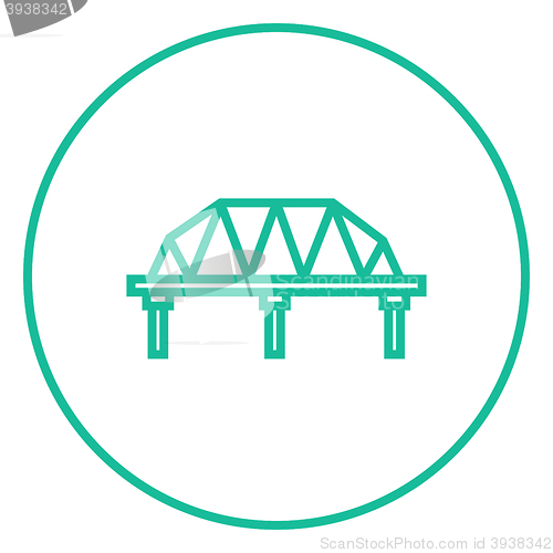 Image of Rail way bridge line icon.