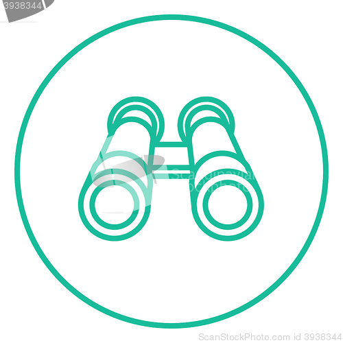 Image of Binocular line icon.