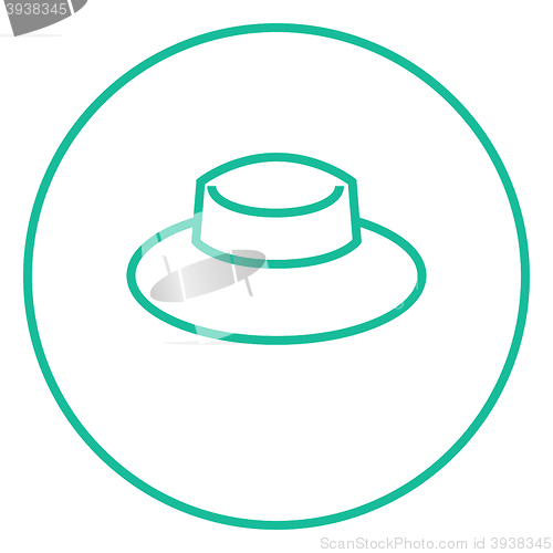 Image of Summer hat line icon.