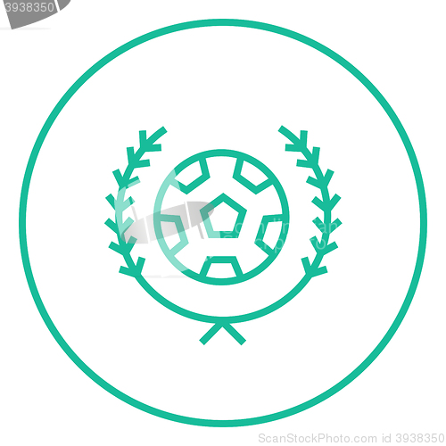 Image of Soccer badge line icon.