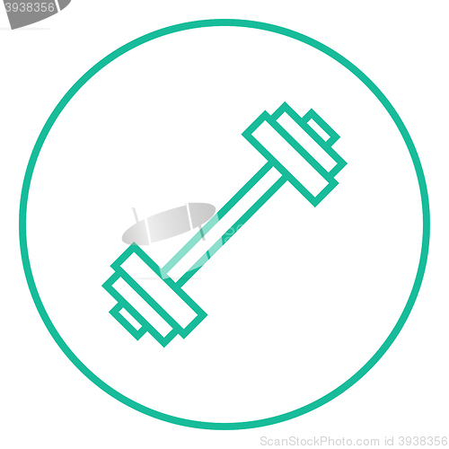 Image of Dumbbell line icon.