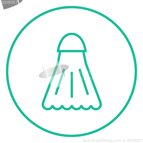 Image of Shuttlecock line icon.