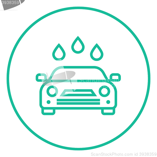 Image of Car wash line icon.