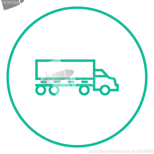 Image of Delivery truck line icon.