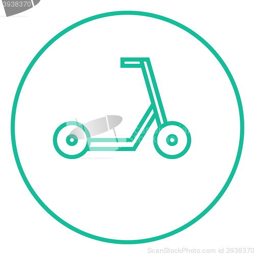 Image of Kick scooter line icon.