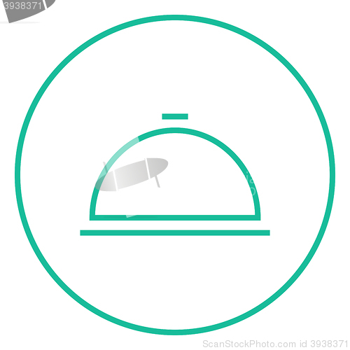 Image of Restaurant cloche line icon.