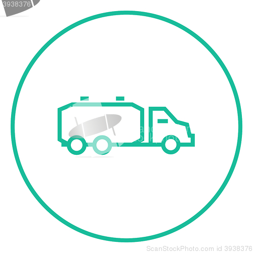 Image of Truck liquid cargo line icon.