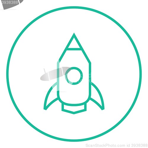 Image of Rocket line icon.